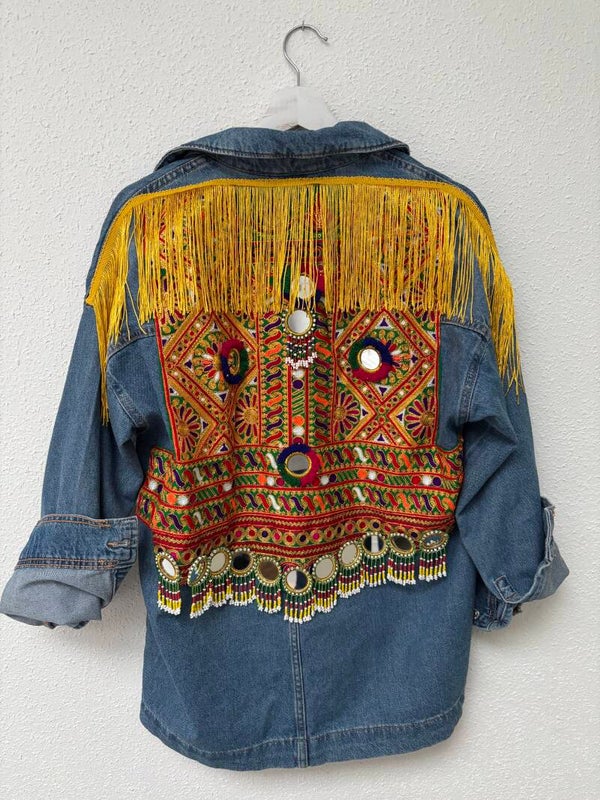 Up-cycled jeans jacket