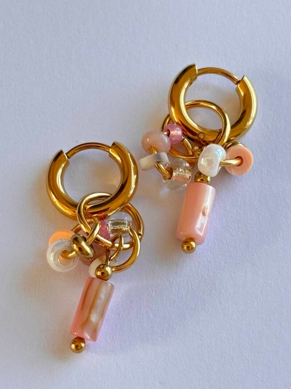 Oorbellen pink