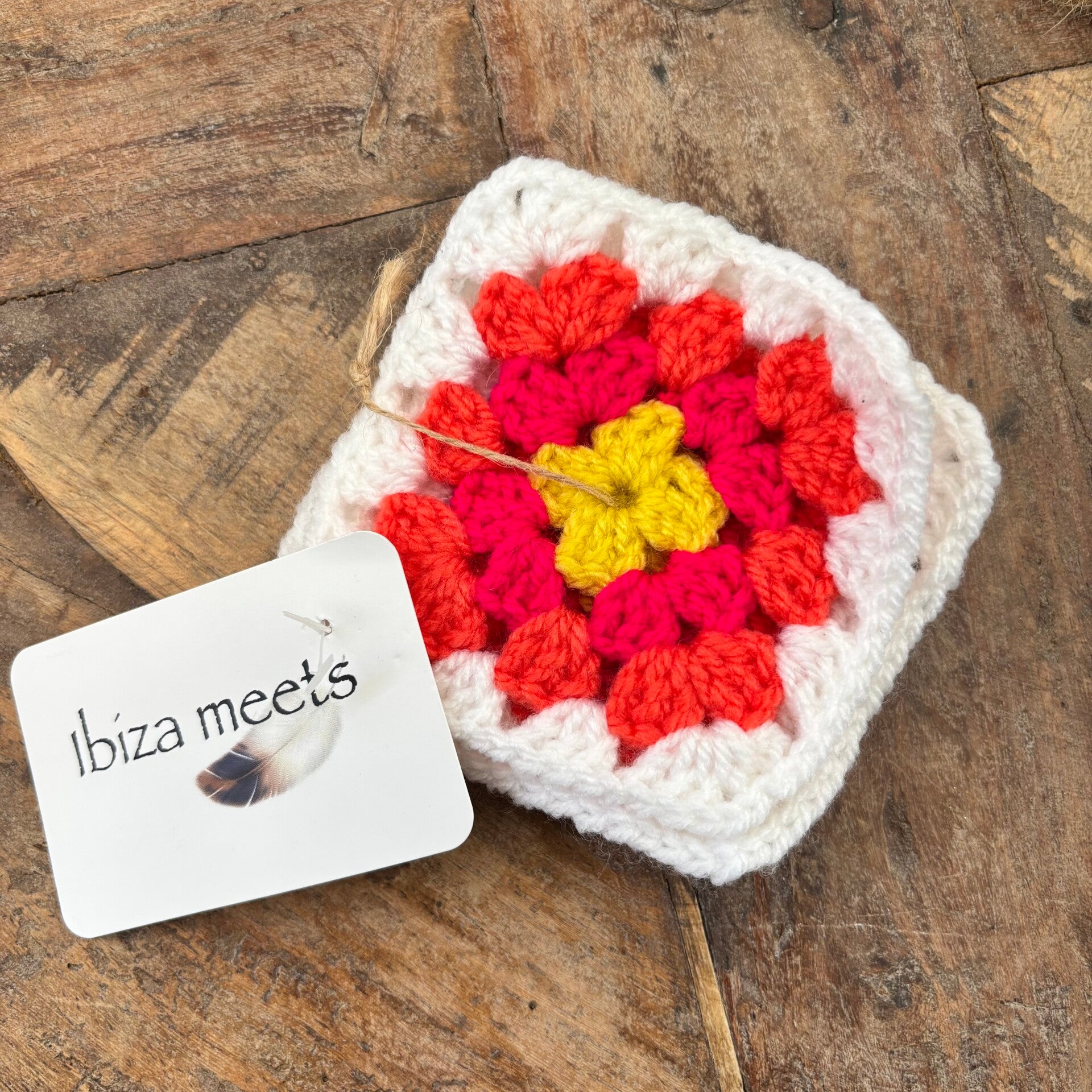 Crochet granny square onderzetters