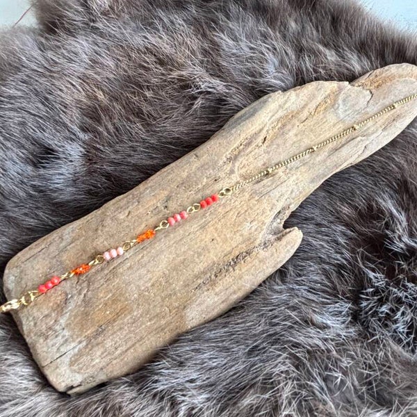 Armband facet orange