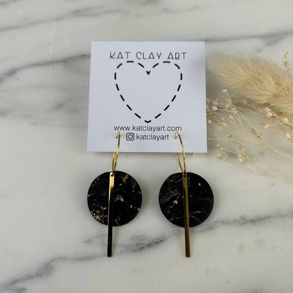 Hanger rond met gouden of zilveren staafje