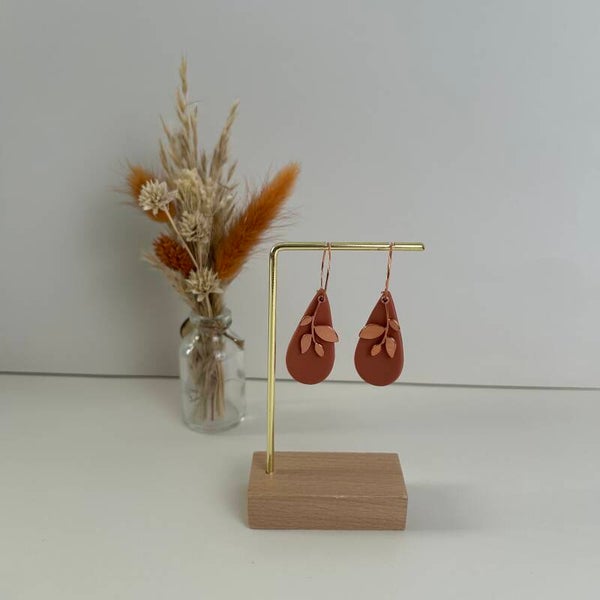 Hanger druppelvorm met metalen blad