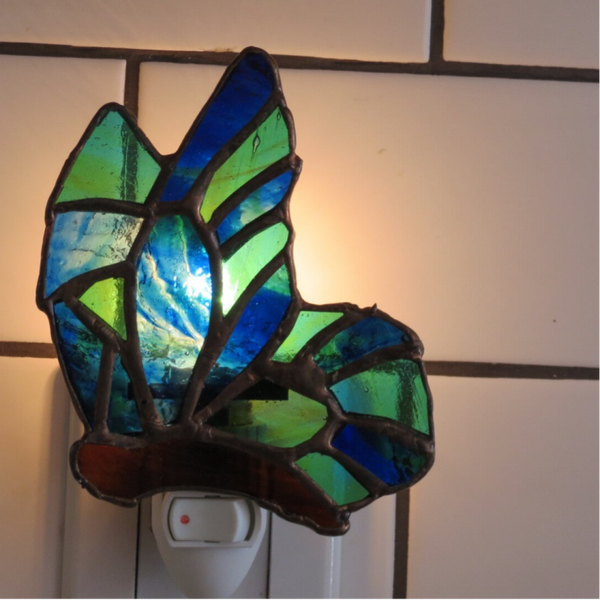veilleuses vitrail papillon