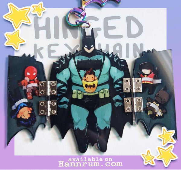 PRE ORDER!!! Hinged keychain Batfam