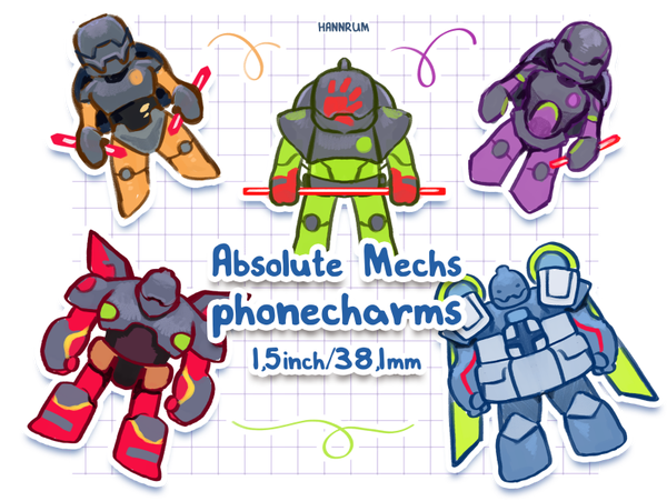 Mechs phonecharms Pre-Order