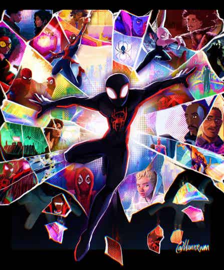 spider-verse collage print