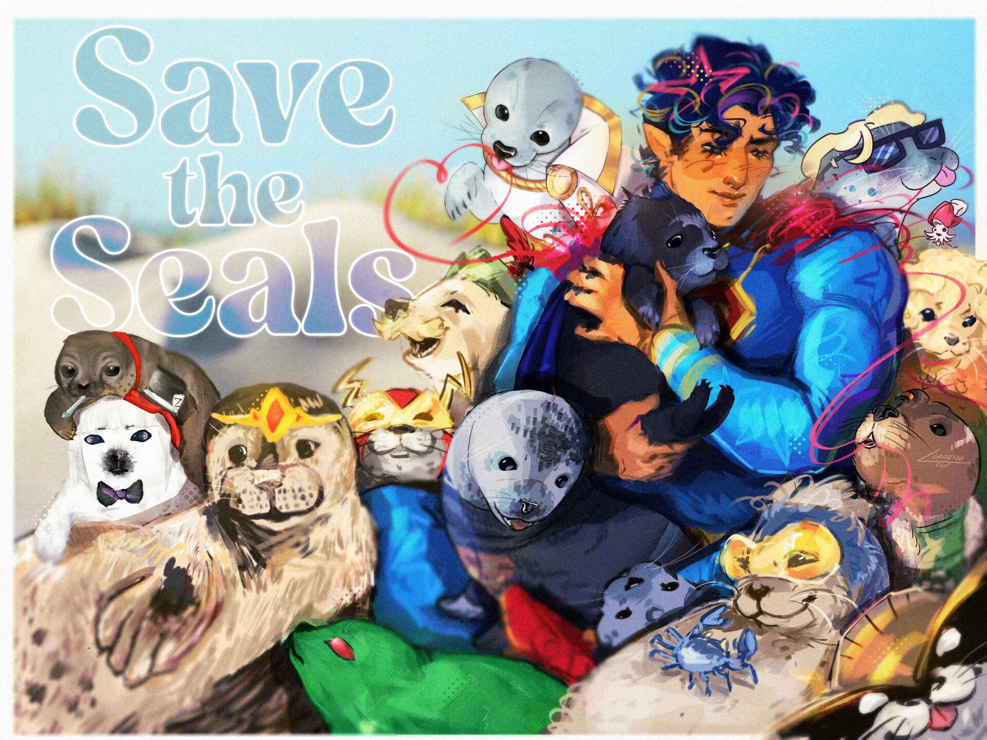 Postcards Seals JL
