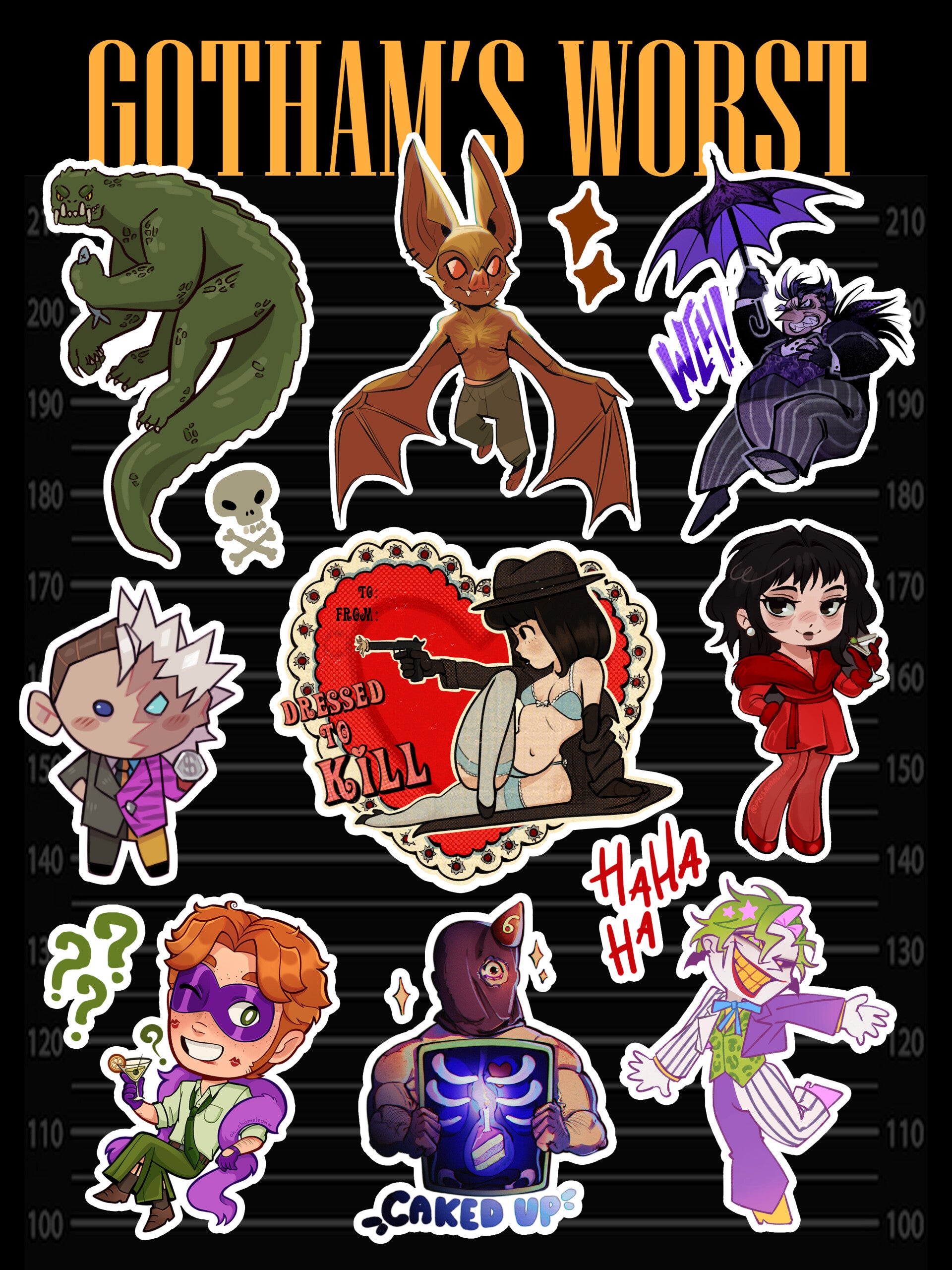 Gotham's Worst Sticker Sheet