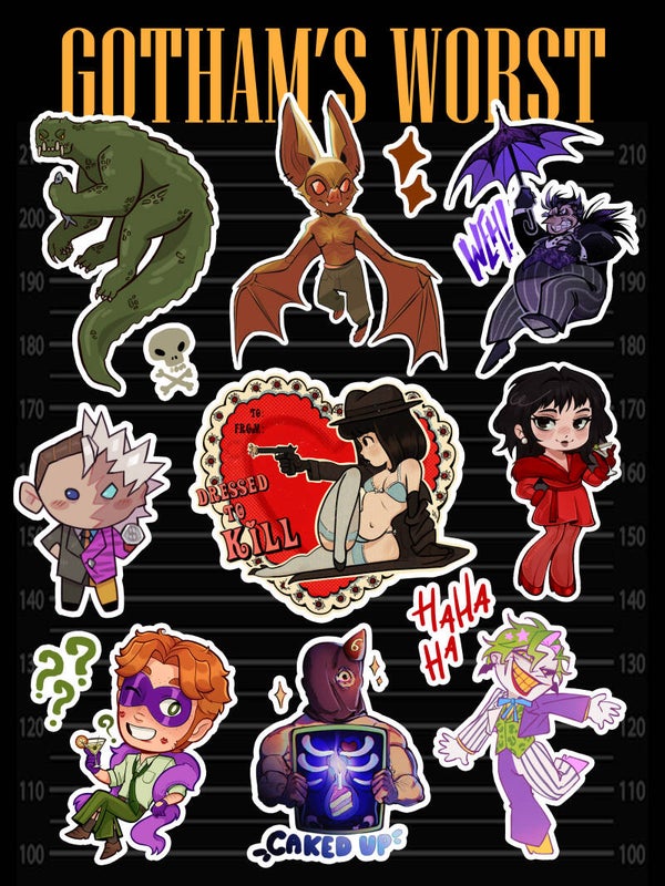 Gotham's Worst Sticker Sheet