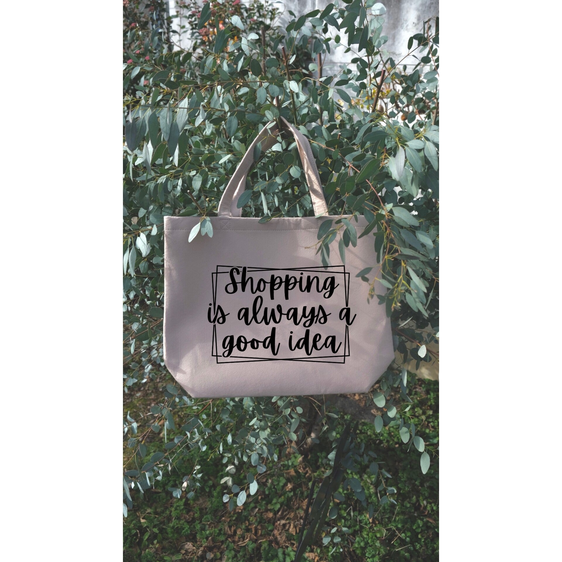Filztasche ,,shopping is always a good idea''