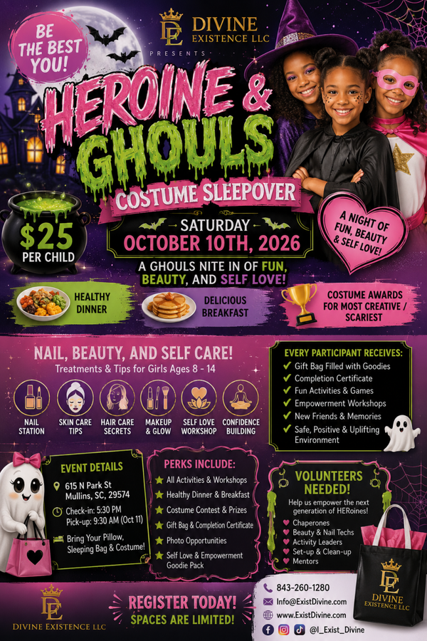 Girls Heroine & Ghouls Costume Sleep Over