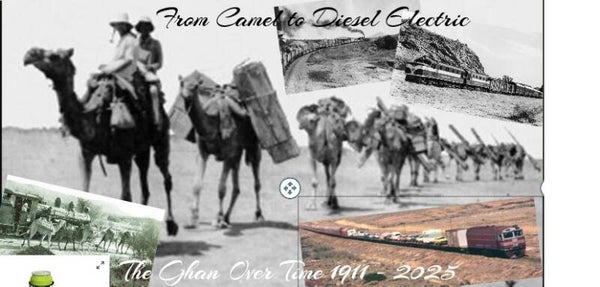 The Ghan Over Time, from Camel to the NJ Diesel/Electric Locomotive