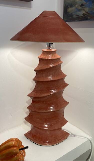 Helter Skelter Coral Lamp with ceramic shade