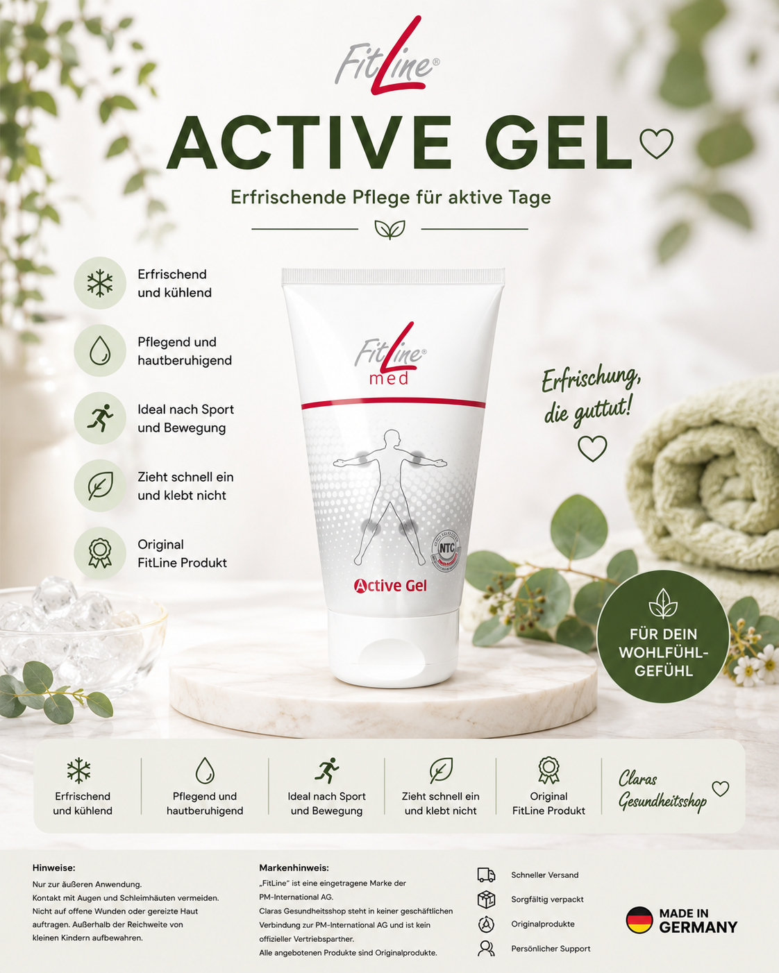 FitLine Active Gel – Erfrischende Pflege für aktive Tage 💚