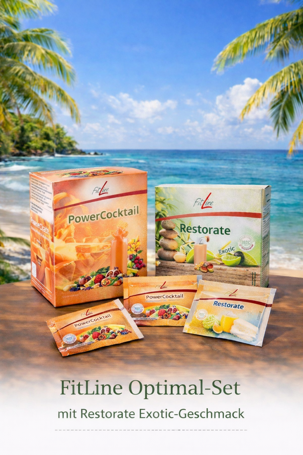 Energy & Recovery Duo - Fitline Optimal-Set [Restorate Exotic-Geschmack]🍹🌵