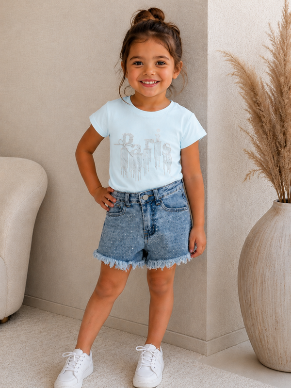 Tshirt met glitter broekje