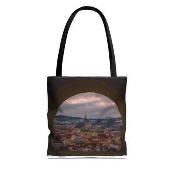 Cesky Krumlov City by Dayana Rubio -Scenic Tote Bag - Urban Landscape Design, Perfect for Travel, Shopping, and Everyday Use, Ideal Gift for Adventures & City Lovers