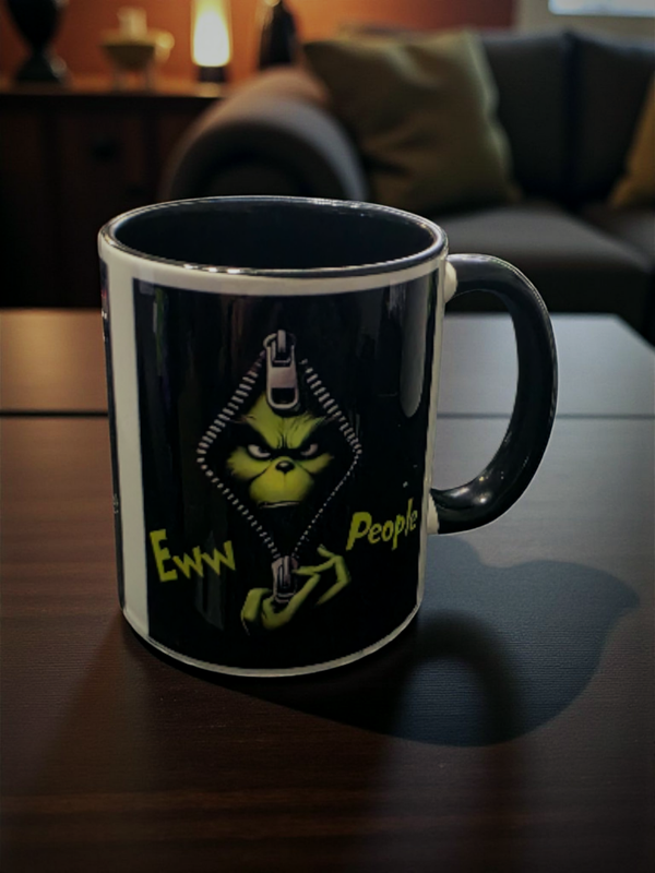Eww People, Grinch Mug, 11oz , Black or white