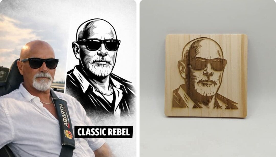 Houten plaatje