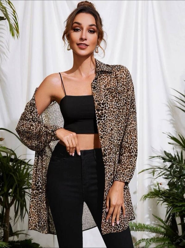 Leopard Sheer Blouse