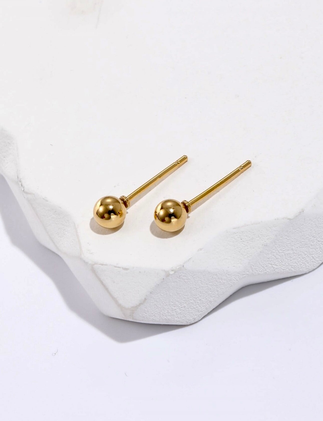 Gold Ball Jr. Stud Earrings