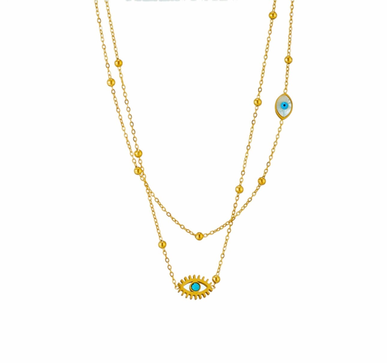 Evil Eye and Love Necklace