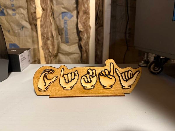 Name Wood Stand