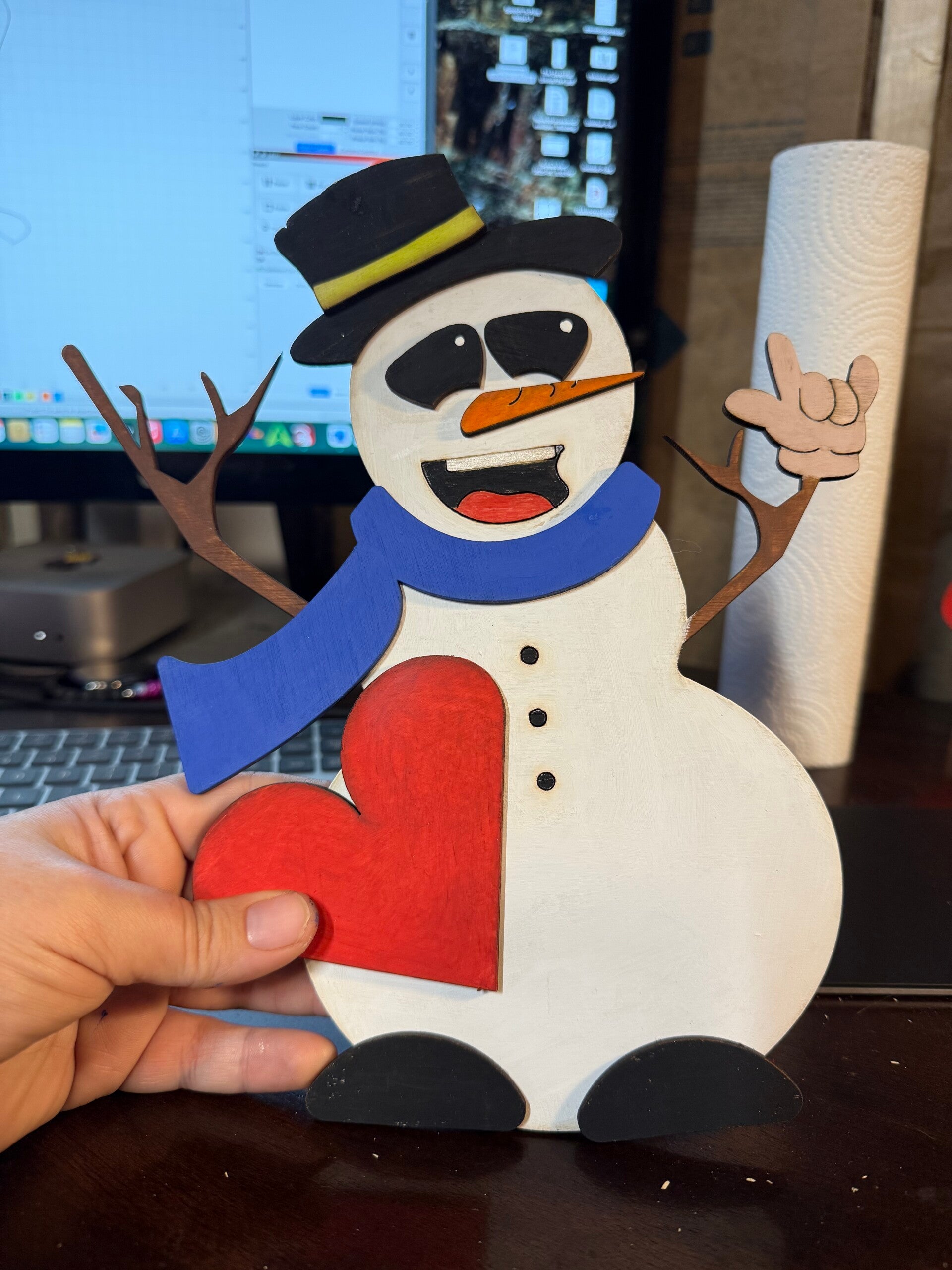 Snowman ASL ILY