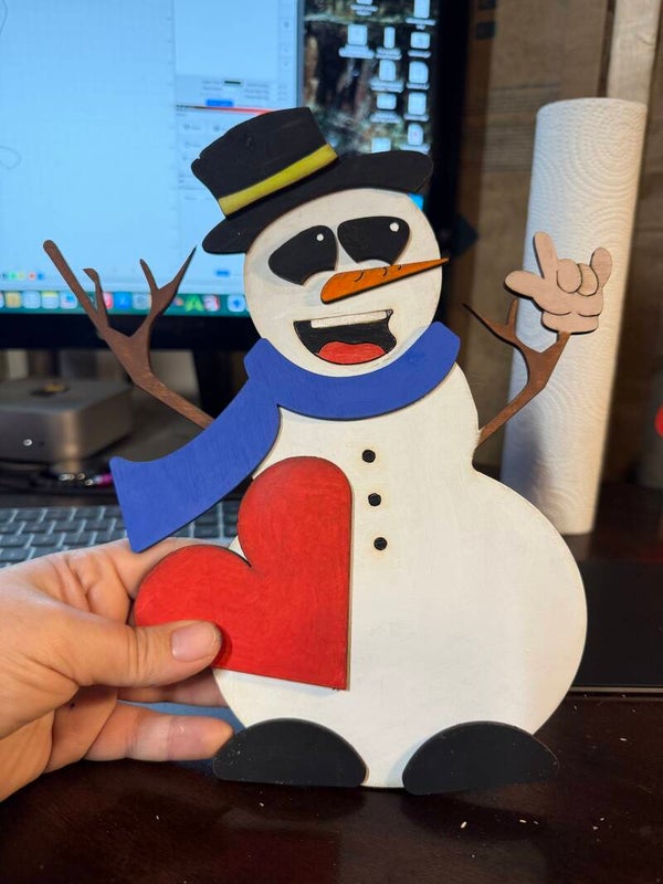 Snowman ASL ILY