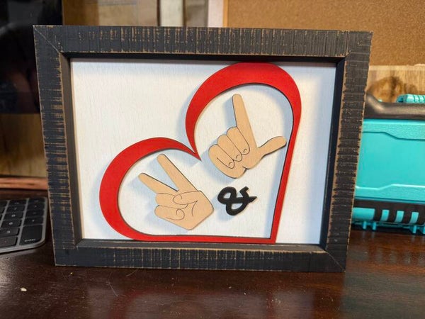 Couple First Initial name ASL