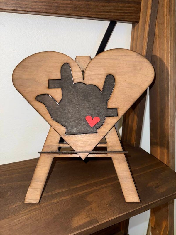 Heart Shape ILY ASL puzzle