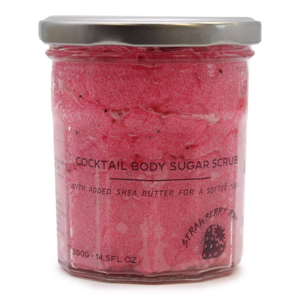 Geparfumeerde Suiker Body Scrub - Strawberry Rum - 300gr