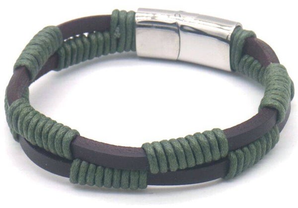 Heren armband leer div. kleuren
