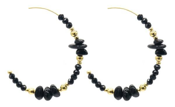 Oorbellen stones goud of zilver