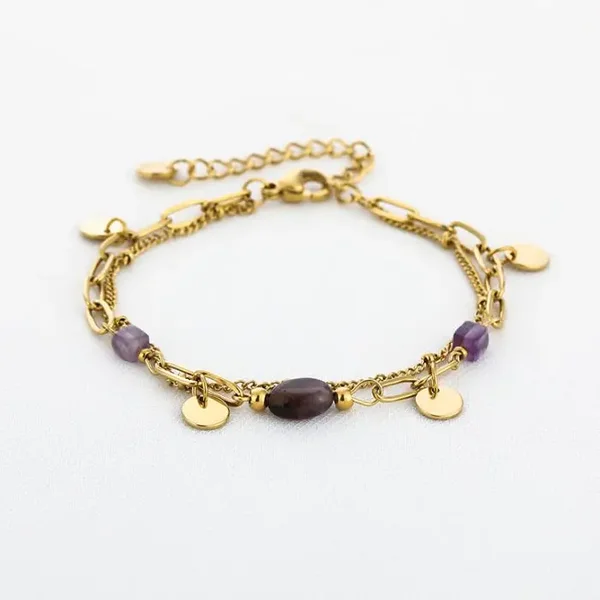 Natuur steentjes armband