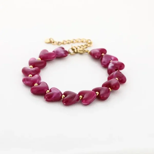 Hartjes armband PAARS