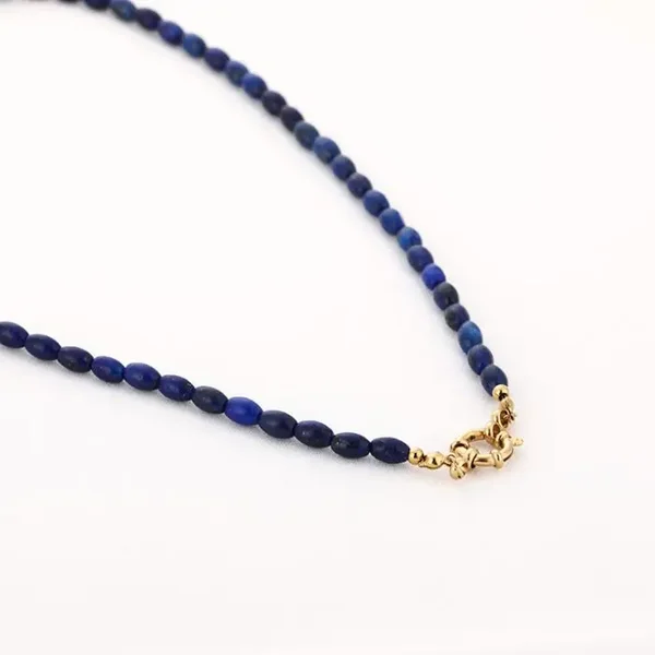 Kralen ketting blauw