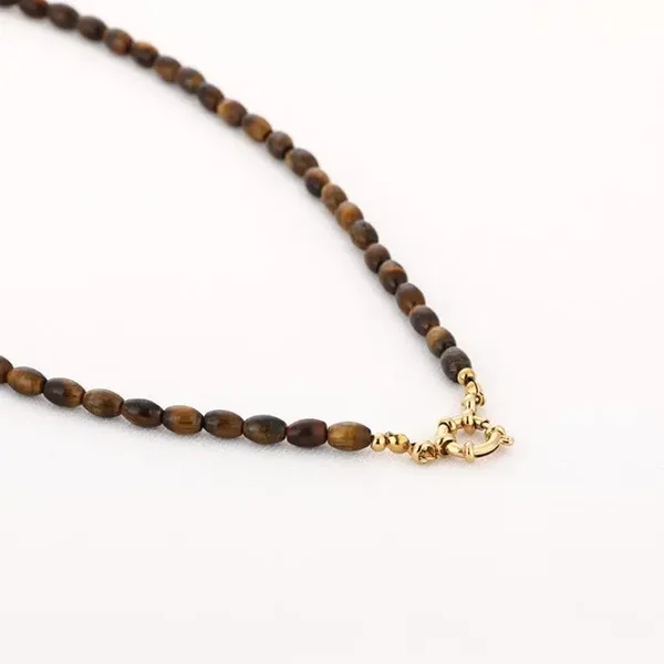 Kralen ketting bruin