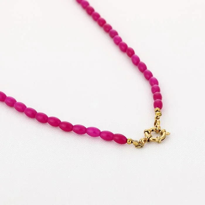 Kralen ketting roze