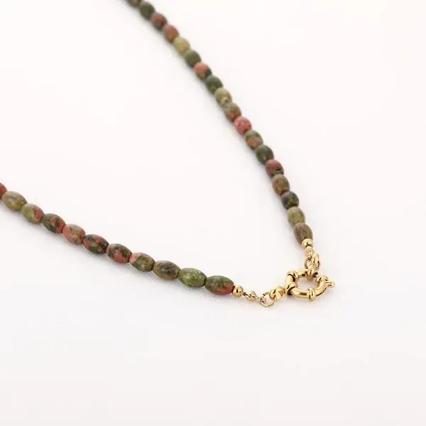 Kralen ketting groen mix