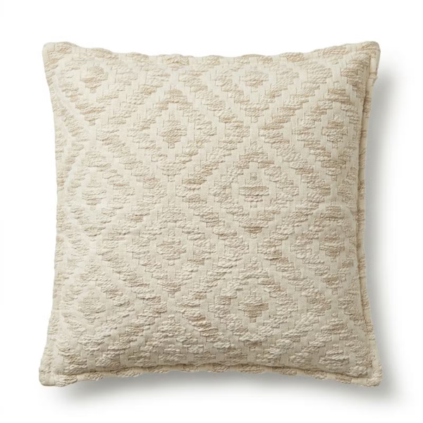Klassieke kussenhoes - Neutraal Geo Crème - 45x45 cm