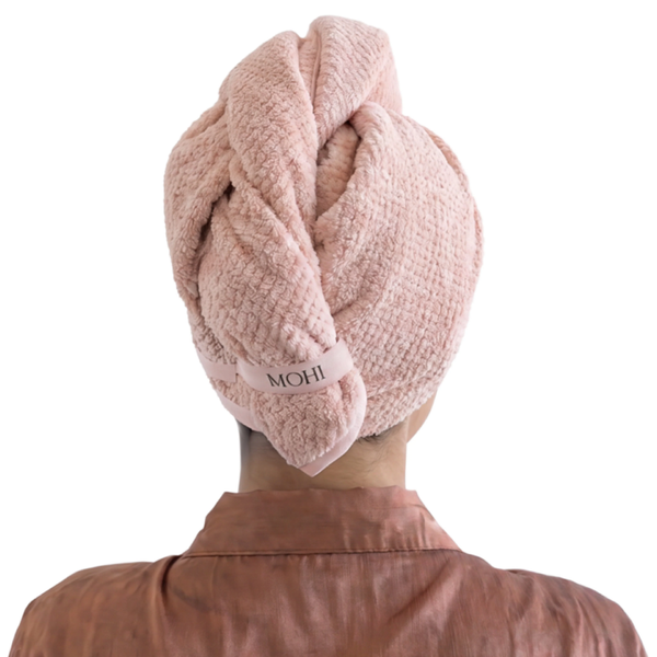 MOHI Microfiber Hair Towel Pink