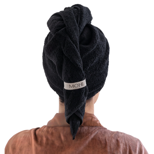 MOHI Microfiber Hair Towel Black