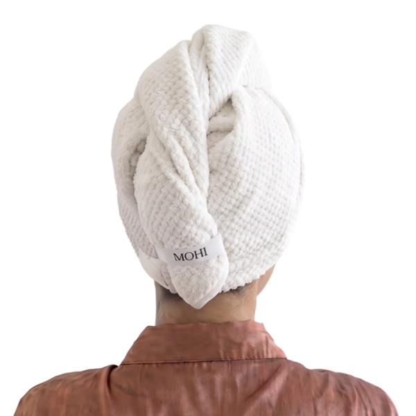 MOHI Microfiber Hair Towel White