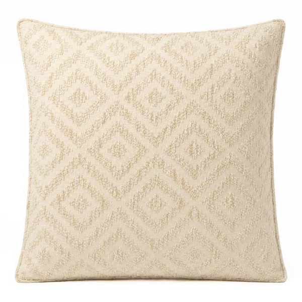 Klassieke kussenhoes - Neutraal Geo Crème - 60x60 cm