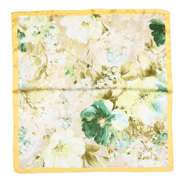 Zijdezachte sjaaltje vierkant 70 x 70 CM - YELLOW