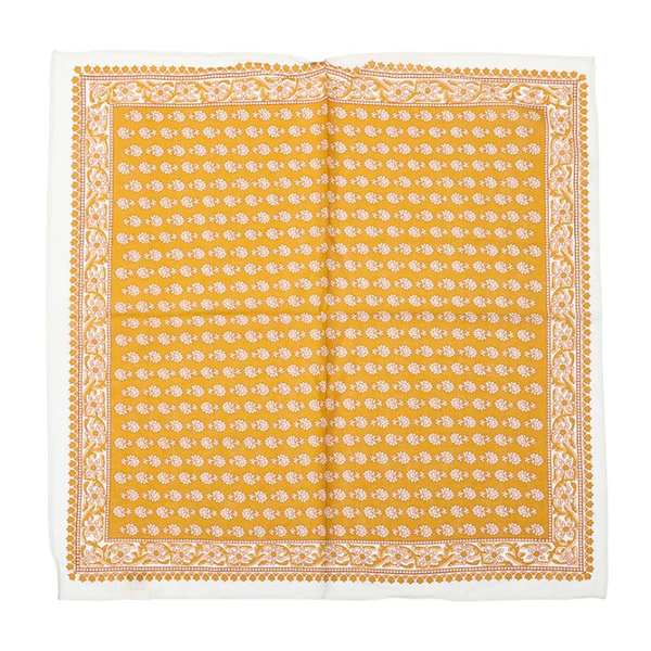 Vierkant sjaaltje 100% KATOEN 63X63 - YELLOW