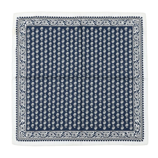 Vierkant sjaaltje 100% KATOEN 63X63 - NAVY