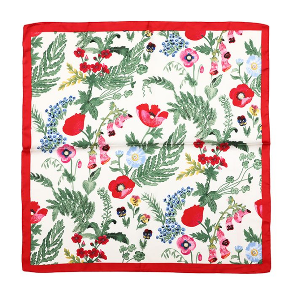 Zijdezachte sjaaltje vierkant 70 x 70 CM - RED