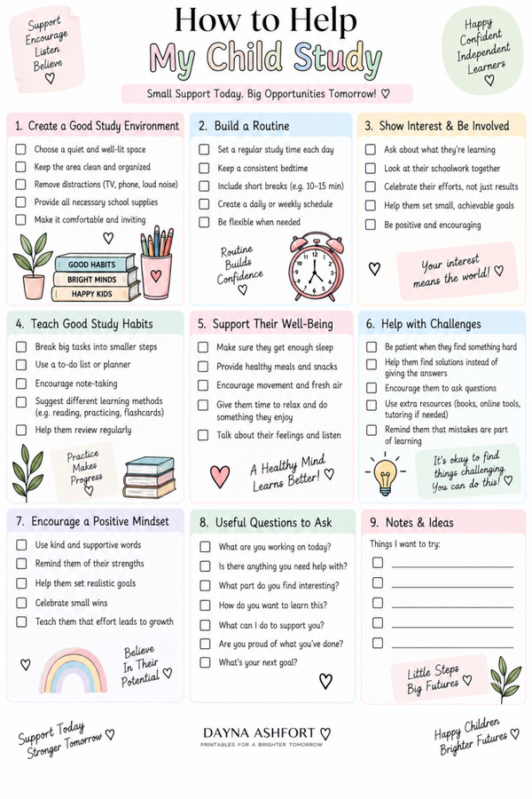 How to Help Your Child Study – Free Parent Guide & Study Tips for Kids